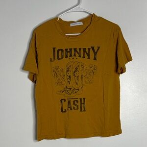 Daydreamer Johnny Cash Graphic Tee - Mustard